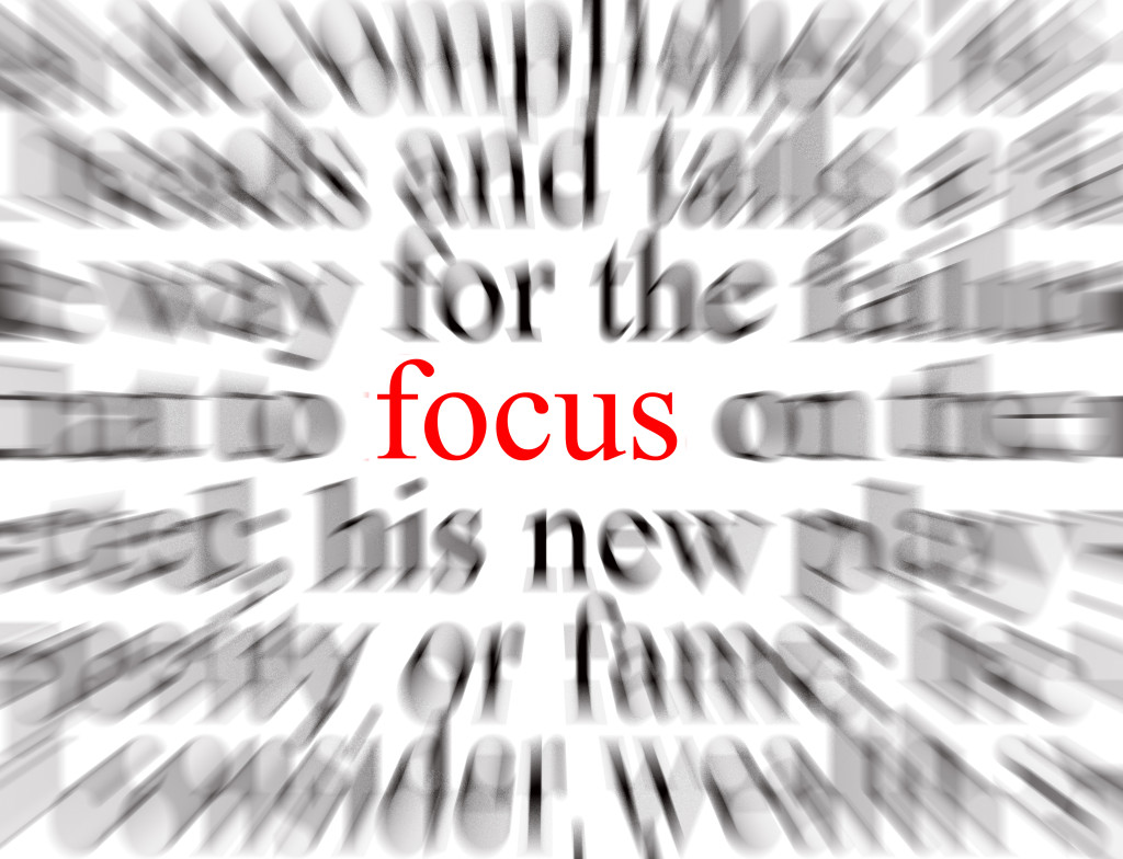 A blurry image of focus in the middle