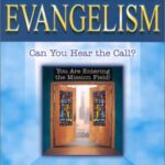 A book cover with doors open and the word evangelism written on it.